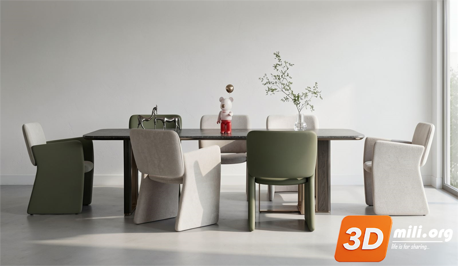 Dining Table Set Skp Files